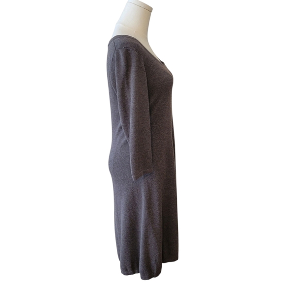 Cynthia Rowley Gray Sweater Knit Fit & Flare Dress Size Medium - Picture 3 of 5